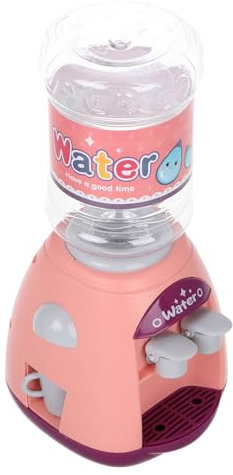 TOYANDONA Mini Dispensador De Agua para Niños Pequeño De Plástico Rosa con Doble Salida, Juguete Educativo para Juego De rol Cocina, Adecuado para Fomentar Imaginación y Motricidad Fina
