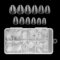 Pixaro 240PCS Short Almond Acrylic Nail Tips, Half Matte Press-On Nails for Gel Extensions and Nail Art