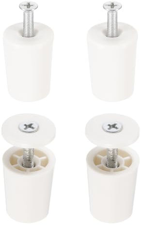 QUARKZMAN 4 Pcs Butée Volet Roulant 28mm Butée de Volet Roulant Bouchon d'Arrêt en Plastique avec Rondelles et Vis pour Volets Roulants Lames de Volets Roulants, Blanc
