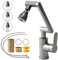aichilra Grifo de cocina flexible, 3 modos de salida de agua, monomando para fregadero con 2 mangueras
