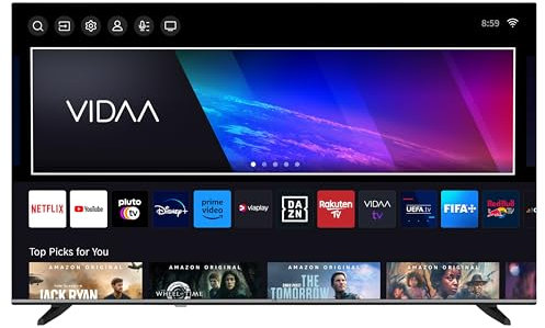 JVC Fernseher 43 Zoll Smart TV VIDAA LT-43VDF5455 - Full HD Fernseher, HDR TV mit integriertem Triple-Tuner, LED TV schwarz