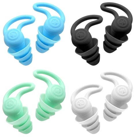 Bouchon Oreille Piscine,4 Paar Silikon Swimming Ear Plugs,Bouchon Oreille Enfant Für Erwachsene,Kinder,Für Schwimmen, Surfen, Tauchen Wassersport