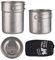 Lot de 2 casseroles de camping pliables en acier inoxydable avec poignées, 2 casseroles pliables portables avec poignées pour camping-car, camping, bushcraft, voyage