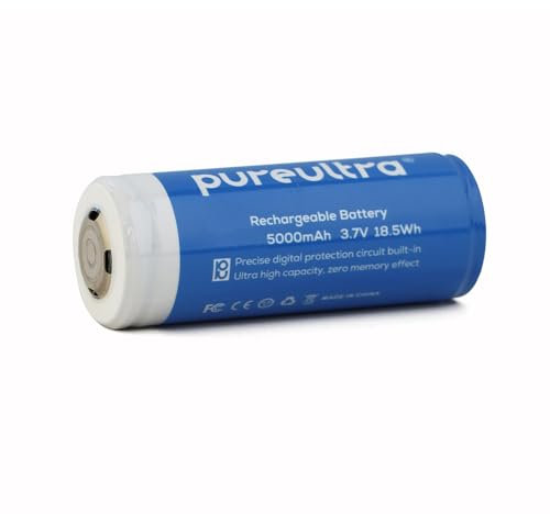 PureUltra Batteria al litio – 5 A, 5000 mAh, 3,7 V, protetta, ricaricabile