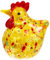 ERINGOGO Adorable Glass Chicken Figurine Hen Statue for Desktop Decor Tabletop Ornament Symbolizing Love for Home Courtyard