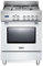 De'Longhi PRO 66 MW P Cucina A Gas, 60 Cm, Forno Elettrico Multifunzione, 4 Bruciatori, 1 Tripla Corona, Linea Professional, Design Bicolor, Colore Bianco/Inox, Classe Energetica A