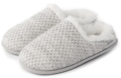 Isotoner® Ladies Sparkle Knit Swept Back Mule Slippers