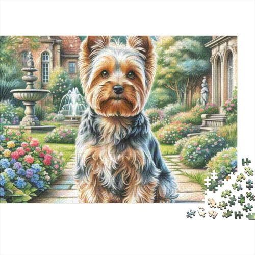 Yorkshire Terrier 1000 Piece Recycled Cardboard Sheets Jigsaw Adult Yorkshire Terrier Garden Educational Game Stress Relief Wall Decoration Great Gift Birthday Anniversary 70x50cm