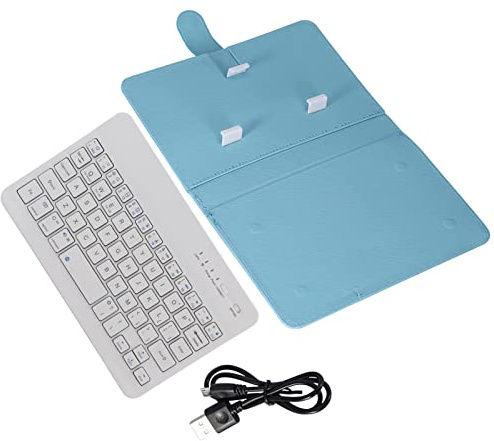 Omquot Custodia universale per tastiera Bluetooth senza fili, supporto per telefoni da 4,5 a 6,8 pollici, compatto e leggero (blu cielo)
