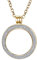 Morella Damen Halskette 70 cm Edelstahl mit Schmuckmünze Zirkonia Coin Anhänger 33 mm Gold