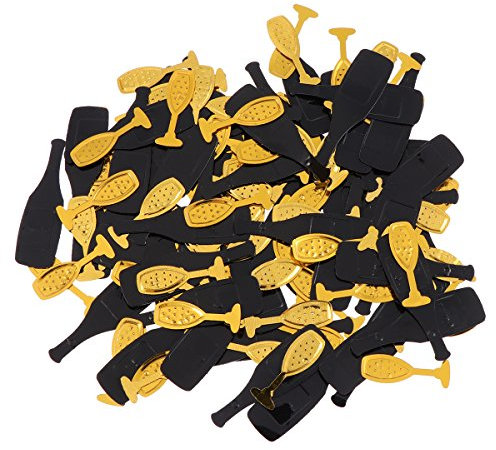 LUOEM Glückwunsch Weinglas Konfetti für Abschlussfeier Valentinstag Hochzeit Party Tischdeko 30g (Weinglas und Flasche)