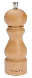 DE BUYER -P230.140101 -moulin a poivre rumba naturel 14cm, Couleur du Bois.