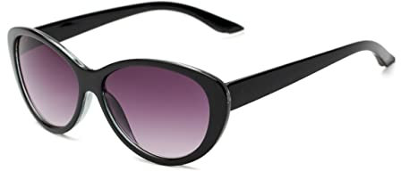 I-Sential Reading Sunglasses Womens Designer Retro Black Frame UV400 Sun Readers Tinted Glasses & Case 1.00