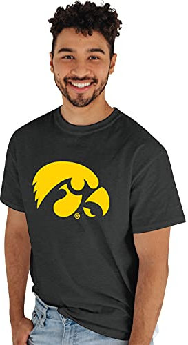 The Blue Brand Blue84 NCAA Iowa Hawkeyes Herren-T-Shirt, kurzärmelig, Schwarz