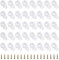 UFURMATE 100 clips de fixation en plastique transparent pour panneau de verre, pour armoire à verre, miroir de remplacement avec vis et boîte de rangement, convient pour verre de 3 à 5 mm d'épaisseur
