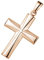 Materia Kreuz Anhänger rosegold Damen - 925 Silber Kettenanhänger vergoldet KA-22-Rose
