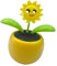 Solaire actionné solaire Flip Flap Dancing Flower Toy pour voiture tableau de bord Decor automatique Dancing Flower Toy Kid 's Gift - Tournesol 2, 10.5x6.5x11.3cm Durable et utile Design attrayant