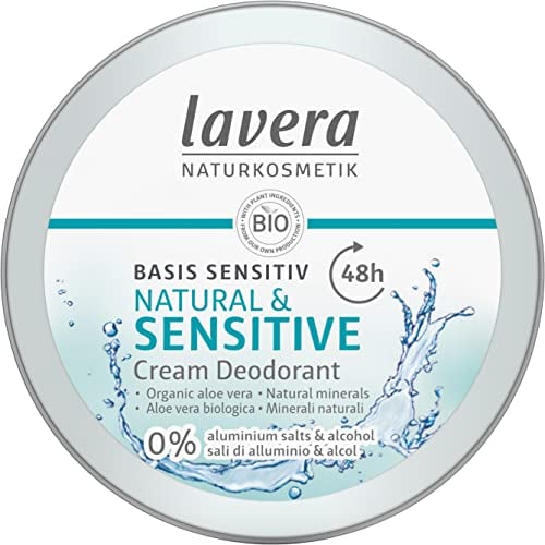 lavera Deo Creme basis sensitiv NATUR&SENSITIVE - 48h - vegan - Naturkosmetik - ohne Aluminium - Wirkkomposition mit Bio-Aloe Vera und natürlichen Mineralien - 48h Schutz - 50ml