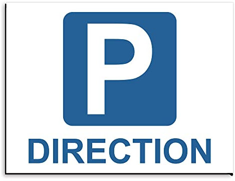 Plaque de signalisation Parking Direction en aluminium 30x20 cm