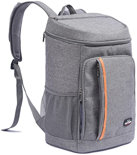MCXKJ 28L Zaino Termico Frigo,Borsa Termica Porta Pranzo,Borsa Frigo Isoterma per Alimenti Mantenere Caldo o Freddo per Picnic/All'aperto/Escursionismo/Barbecue/Campeggio/Eventi Sportivi (Grigio)
