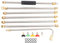 Dasing Outil de nettoyage de gouttière - Nettoyeur haute pression - Baguettes d'extension, buse de nettoyage de toit - 4000 psi - 5 embouts - Accessoires de lavage de fenêtre