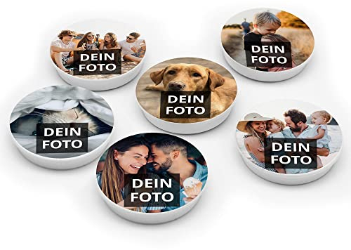 PhotoFancy® - Personalisiertes Magnet-Set mit 6 Fotos gestalten - Kühlschrankmagnete Bedrucken