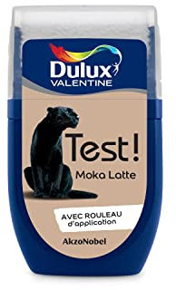 Dulux Valentine Peinture Testeur Crème de Couleur - Murs et Boiseries - Mat - Couleur Moka Latte 30 ml