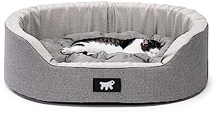 Ferplast Hundekissen Hundesofa Hundebett kleine Hunde mit Antibakteriellem und Antiviralem Schutz, Baumwolle, Waschbar, 45 x 35 x 13 cm. Grau