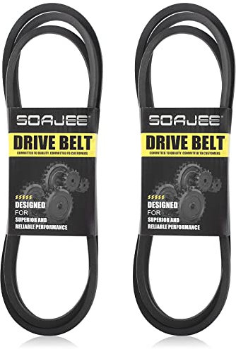 SOAJEE Lot de 2 courroies pour tondeuse John D Sabre GX20072 GY20570 S100 S100 S110 S120 S130 S200 S240 X100 X105 X106 X110 X120 X125 X126 X140 X145 14.542GS 17.542HS 175-919 75-919 10436 Sabo 108