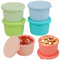 webake Salatdressing Behälter 6 Stück 70ml Silikon Dressing Behälter Kleine Dose mit Deckel Saucenbehälter Snack Box Lebensmittelbehälter Auslaufsichere Dosen