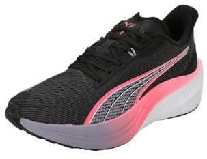 PUMA Darter Pro, Road Running Shoe Unisex Adulto, Black-Sunset Glow-Pale Plum, 36 EU