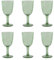 Evviva Lot de 6 verres verts, collection Bramante, design élégant, capacité 250 ml, lavables au lave-vaisselle