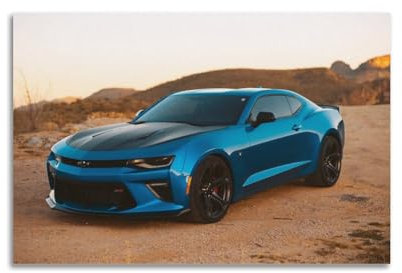 HAYZE Super Auto-Poster für Chevrolet Camaro Sport Auto Rennwagen Dekorative Leinwand Wand & Kunst Poster Gemälde 40 x 60 cm
