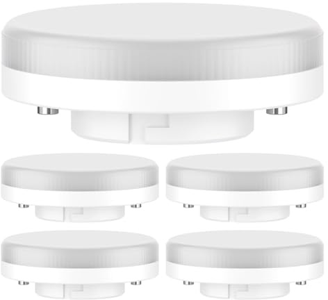ledscom.de 5x GX53 LED Leuchtmittel, warmweiß (3000 K), 0,5 W, 51lm, matt