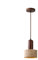MODEBHD Lámpara Colgante de Piedra de Cueva Amarilla nórdica, Mango de lámpara de Madera, lámpara Colgante Decorativa, lámpara de Techo Ajustable en Altura, Adecuada para Isla de Cocina, Comedor E27