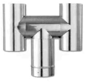 CAMINO AD H TONDO UNIVERSALE ZINCATO Diam 150 Canne Fumarie Acciaio