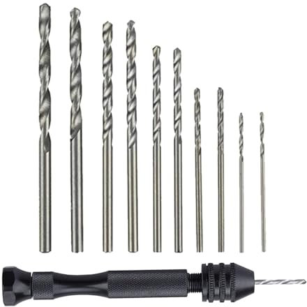 Hand-Schmuckbohrer, Miniatur-Handbohrer, Hobbyisten-Handbohrer, schwarzer -Schraubstock für Handwerk, Metallbearbeitung, Bohrlöcher in Harz, Epoxidharz, Ton, , Schmuckherstellung, Modellbau