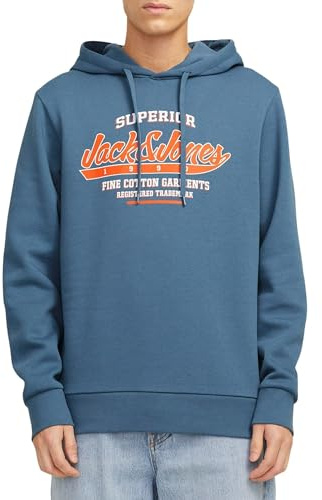 JACK&JONES JJELOGO Sweat Hood 2 COL 24/25 Noos, Oceanview, M