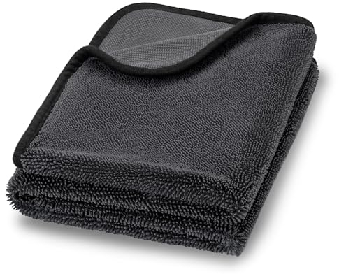 AIXMEET 60x40cm Toalla Microfibra Coche,Toalla Secado Coche 650GSM, Trapo de Microfibra Coche para Detallar, Pulir, Limpiar y Lavar, Paños de Limpieza Super Absorbente