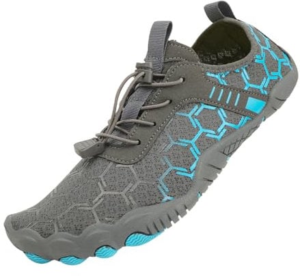 Barfußschuhe Damen Herren Breite Zehenbox Wasserschuhe Barfußtrainer Frauen Männer zum Wandern Laufen Fitnessstudio Strand Surfen Fahren