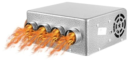 vinnyooc 12V Chauffage de Voiture, Chauffage Universel Chauffage Intérieur avec Interrupteur de Vitesse Voiture Camion 4 Ports, Voiture de Chauffage Portable Chauffage Rapide