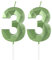 mciskin Green 33th Birthday Candles, 3D Number 33 Candles for Cake, Women Men 33th Birthday Decorations,Sage Green Candle Cake Topper Decorations for Birthday Party Weddings Anniversary Supplies