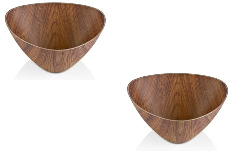 Triangular Bowl for Salad, Vegetable or Fruit Storing, Mixing or Serving, Safe for Food, Set of 2/3 (2, 20cm)