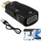 QTMMC HDMI to VGA Adapter with 3.5mm Audio Jack Cable Compatible with Monitor Laptop Computer Projector HDTV Chromebook and More (Male HDMI Input, Female VGA Output, 3.5mm Audio Port)