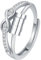 IQYU Reifrock Cm Umfang 2 Ringe Anti Anxiety Stress Worry Adjustable Size Stickrahmen Ringe (Silver, One Size)