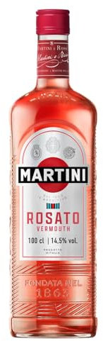 MARTINI Rosato Vermouth Apéritif , 14,5% vol., 100cl / 1L, Vermouth demi-sec aux épices élégantes