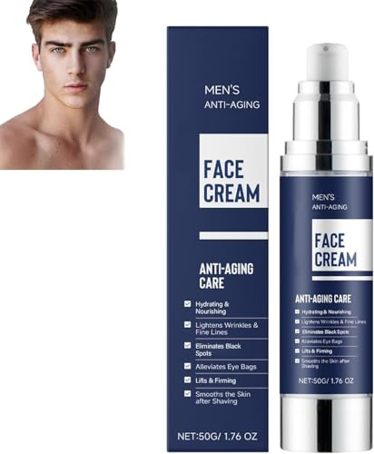 6-In-1 Men’S Face Cream,Anti-Aging Face Cream for Men,Hydrating & Nourishing,Eye Bags Treatment,Anti-Aging Moisturizer Reduces Wrinkles