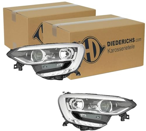 2x Diederichs Scheinwerfer links+rechts | 4467983 + 4467982 Kompatibel mit Megane IV Grandtour (K9A/M/N_),Megane IV Schrägheck (B9A/M/N_),Megane IV Stufenheck (lva/m/