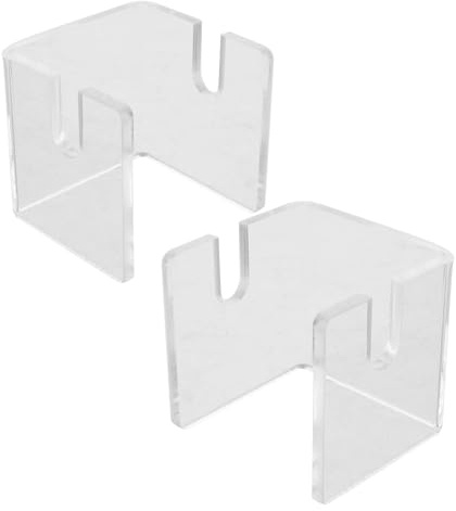Toyvian 2pcs Hand Fan Display Stand Hand Fan Display Frame 4/5''x2/5' Slot Acrylic U Shaped Elegant Refined Decorative Easy Assembly Prevents Slipping for Home Decor