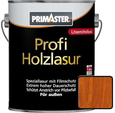 Primaster Profi Holzlasur 2,5l Teak Holzschutzlasur Dauerschutzlasur